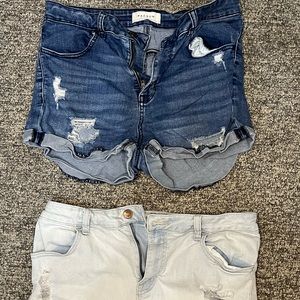 PACSUN Super Stretch Shortie Jean Shorts + Summer Bundle